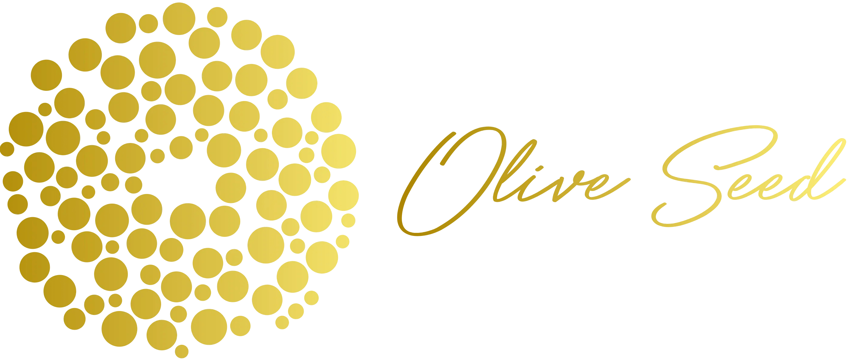 A green background with yellow dots and the word " olive ".