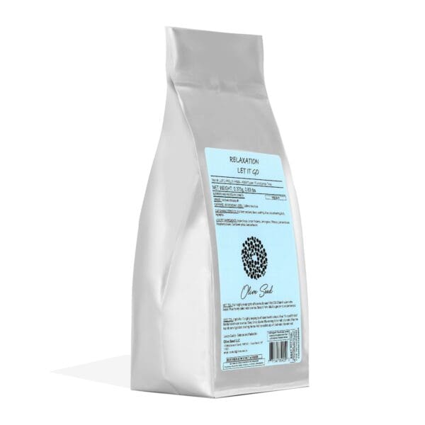 A bag of coffee is shown with the label.